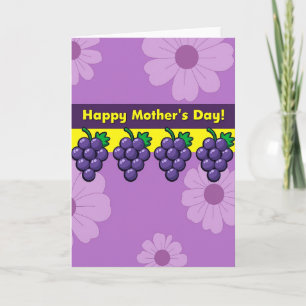 Tarjeta de Mensaje Floral Púrpura