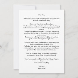 Tarjeta de mensaje fotográfico del Día del Padre d