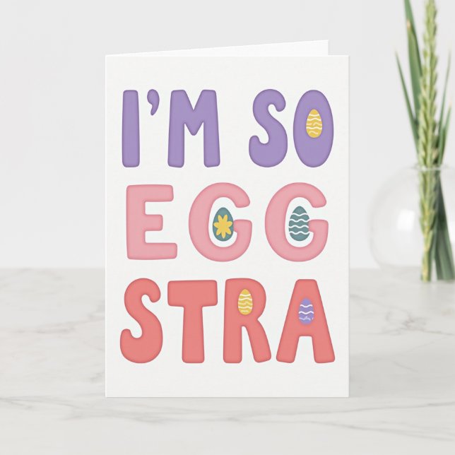 Tarjeta de Mensaje Im So Egg Stra (Anverso)