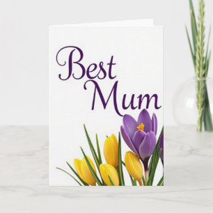 Tarjeta de Mensaje Mejor Mamá Floral
