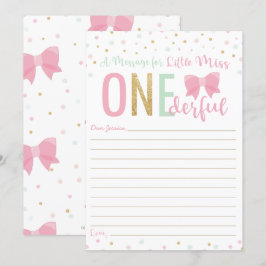 Tarjeta de mensaje Miss ONEmaravillosas cápsulas d