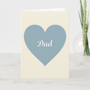 Tarjeta de Mensaje Papá Corazón Azul