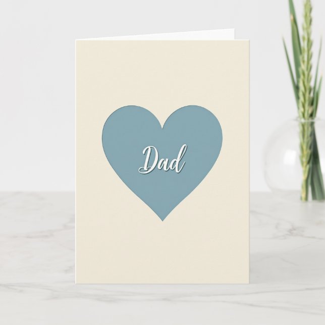 Tarjeta de Mensaje Papá Corazón Gentil (Anverso)