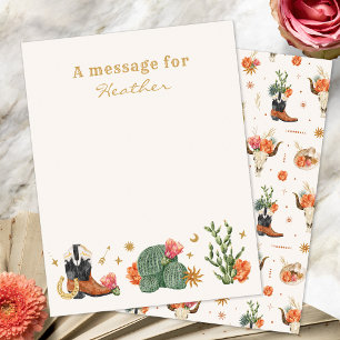 Tarjeta de Mensaje para Baby Shower al Estilo Occi