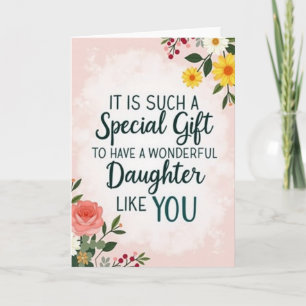 Tarjeta de mensaje para hija dulce