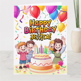 Tarjeta de mensaje personalizado - Cumpleaños Feli