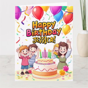 Tarjeta de mensaje personalizado - Cumpleaños Feli