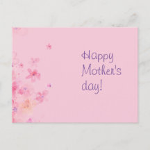 Tarjeta de mensaje personalizado de acuarela flora