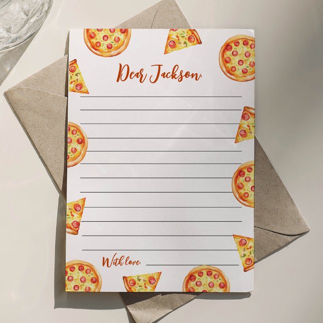 Tarjeta de mensaje Pizza Time Capsule Nota moderna (Subido por el creador)