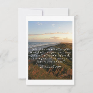 Tarjeta de mensaje plana Jeremiah 29:11