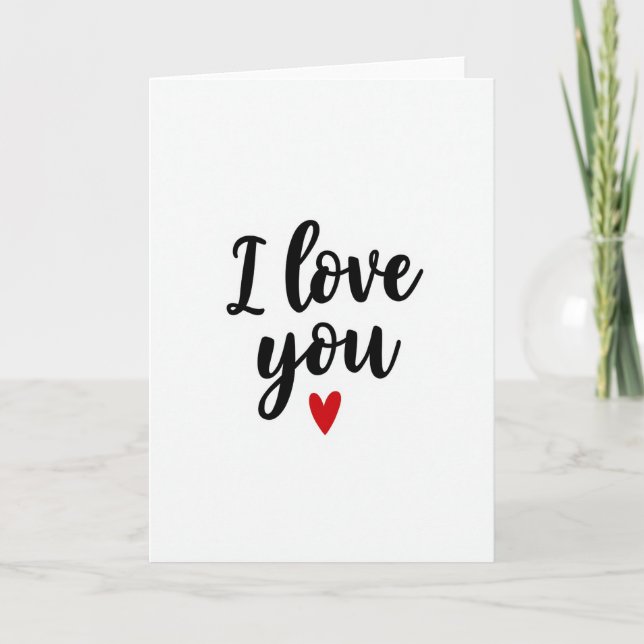Tarjeta de Mensaje Romántico Te Amo (Anverso)