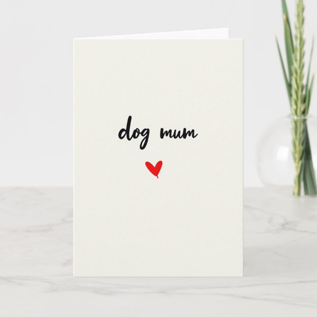 Tarjeta de mensaje sincero para mamá de perro (Anverso)