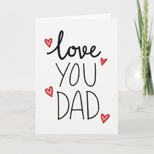 Tarjeta de Mensaje Te Amo Papá (Anverso)