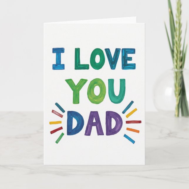 Tarjeta de Mensaje Te Quiero Papá (Anverso)
