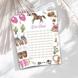 Tarjeta de mensaje Western Cowboy Time Capsule Not