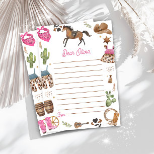 Tarjeta de mensaje Western Cowboy Time Capsule Not