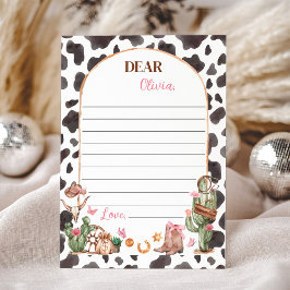 Tarjeta de mensaje Western Cowgirl Time Capsule No