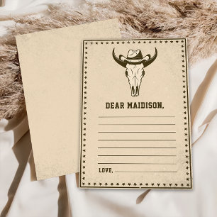 Tarjeta de mensaje Western Rustic Time Capsule Not