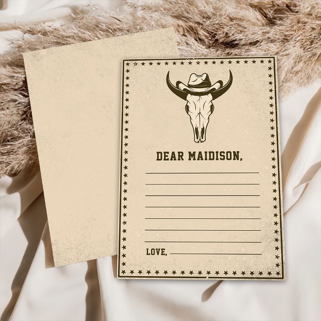 Tarjeta de mensaje Western Rustic Time Capsule Not (Subido por el creador)