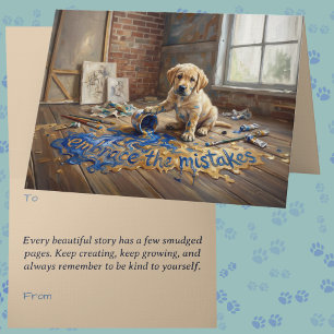 Tarjeta de Mentalidad de Crecimiento Perro Animalc
