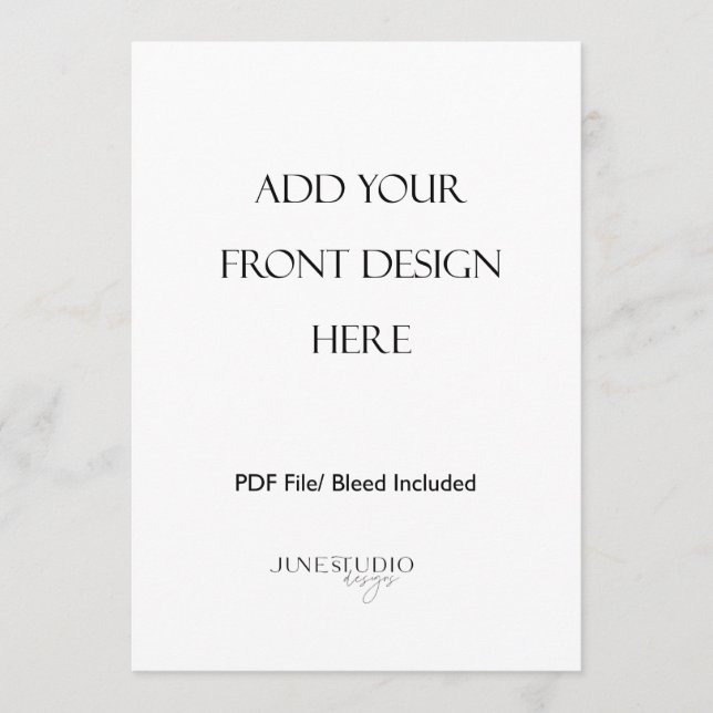 Tarjeta de menú a doble cara de 5x7" Imprimir (Anverso)