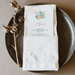 Tarjeta de menú ARIA Tea Fiesta Cena