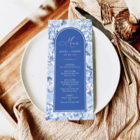 Tarjeta de menú Aves y Flores de la Chinoiserie az