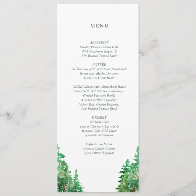 TARJETA DE MENÚ boda (Anverso)