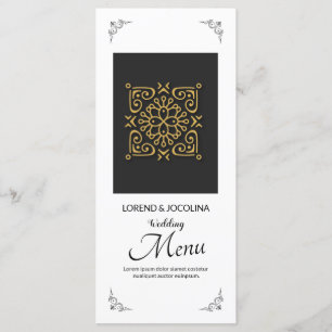 Tarjeta de menú boda