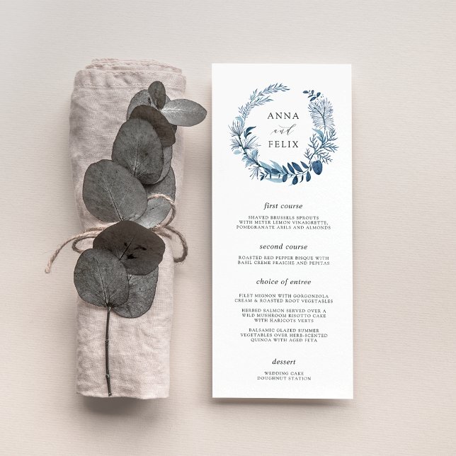 Tarjeta de menú Boda de Azure Wild (Subido por el creador)