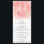 Tarjeta de menú Boda de color de agua<br><div class="desc"></div>