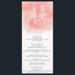 Tarjeta de menú Boda de color de agua<br><div class="desc"></div>