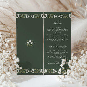 Tarjeta de menú Boda de estilo Art Nouveau