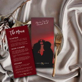 Tarjeta de menú Boda de fotos minimo ultraModa mod