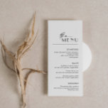 Tarjeta de menú Boda de letra de guión moderno min<br><div class="desc">Diseñada para coordinarse con nuestra colección Minimalista All In One, esta tarjeta de menú boda que combina personalizable tiene un diseño limpio y sencillo, con fuentes modernas. Para una personalización más avanzada de este diseño, por ejemplo, cambiar el diseño, el tamaño de letra o el tamaño del texto, haga clic...</div>