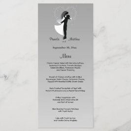 Tarjeta de menú Boda de Personalizable Ombre plate