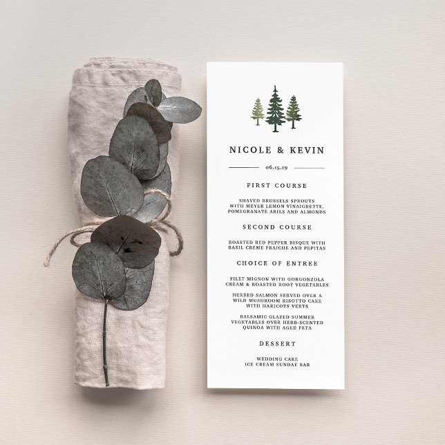 Tarjeta de menú Boda de Pines de talla (Subido por el creador)
