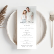 Tarjeta de menú Boda de superposición de fotos min