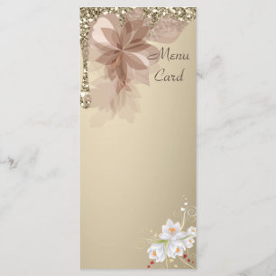 Tarjeta de menú Boda Extravaganza elegante
