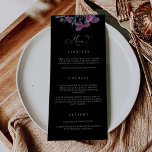Tarjeta de menú Boda gótico Halloween Party N100<br><div class="desc">Nuestra alta tarjeta de menú es perfecta para que sus huéspedes sepan qué opciones de comida están disponibles en su boda o evento. Este artículo es parte de nuestra colección de bodas de Neyah N100,  por favor visite nuestra tienda para ver los artículos que coincidan.</div>
