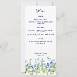 Tarjeta de menú Boda Olvídame No Flores