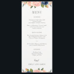 Tarjeta de menú Boda Rubor de la Marina #NBC<br><div class="desc">Planee una celebración elegante con este moderno diseño que sus huéspedes adorarán. Diseño de © berryberrydulce . ¡Hay archivos digitales imprimibles disponibles! Visita nuestro sitio web www.berryberrysweet.com para más detalles!</div>