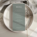 Tarjeta de menú Boda simple de sabio minimalista<br><div class="desc">Diseñada para coordinarse con nuestra colección Minimalista All In One, esta tarjeta de menú boda que combina personalizable tiene un diseño limpio y sencillo, con un tipo de letra clásico. Para una personalización más avanzada de este diseño, por ejemplo, cambiar el diseño, el tamaño de letra o el tamaño del...</div>