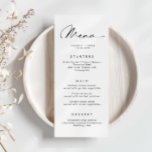 Tarjeta de menú Boda simple minimalista<br><div class="desc">Diseñada para coordinarse con nuestra colección Minimalista All In One, esta tarjeta de menú boda que combina personalizable tiene un diseño limpio y sencillo, con un tipo de letra clásico. Para una personalización más avanzada de este diseño, por ejemplo, cambiar el diseño, el tamaño de letra o el tamaño del...</div>