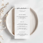 Tarjeta de menú Boda simple minimalista<br><div class="desc">Diseñada para coordinarse con nuestra colección Minimalista All In One, esta tarjeta de menú boda que combina personalizable tiene un diseño limpio y sencillo, con un tipo de letra clásico. Para una personalización más avanzada de este diseño, por ejemplo, cambiar el diseño, el tamaño de letra o el tamaño del...</div>