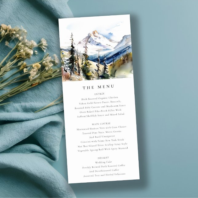 Tarjeta de menú Boda Ski Mountain Telluride Colora (Subido por el creador)