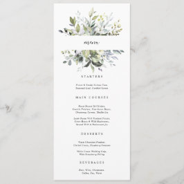 Tarjeta de menú botánico Eucalyptus