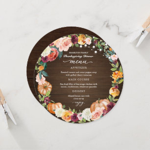 Tarjeta de menú circular para cena de Acción de Gr