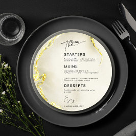 Tarjeta de menú Círculo Boda islámico de mármol do