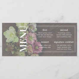 Tarjeta de menú CLSSIC Garden Hellebore Wood and W